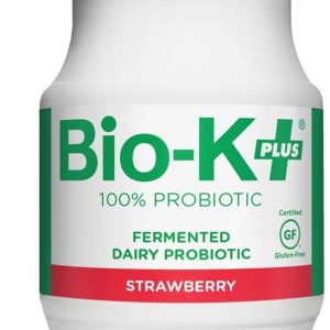 Bio-K + Drinkable Probiotics for Women & Men, Strawberry Flavor, 50 Billion Live and Active Bacteria, Fermented Dairy – Shipped Cold (6) Bottles, 3.5 fl. Oz